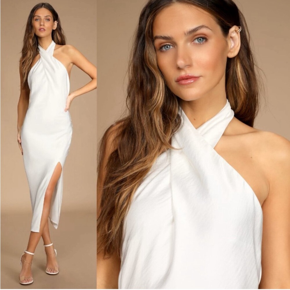 Lulu's White Backless Dress